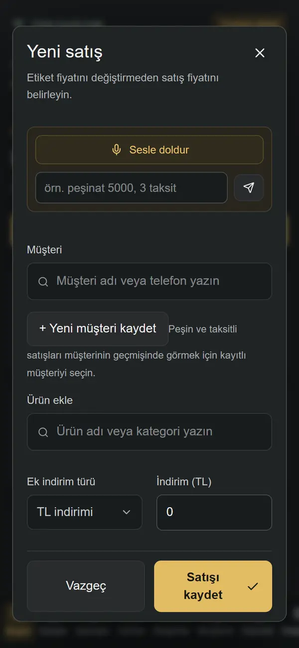 Satış yap
